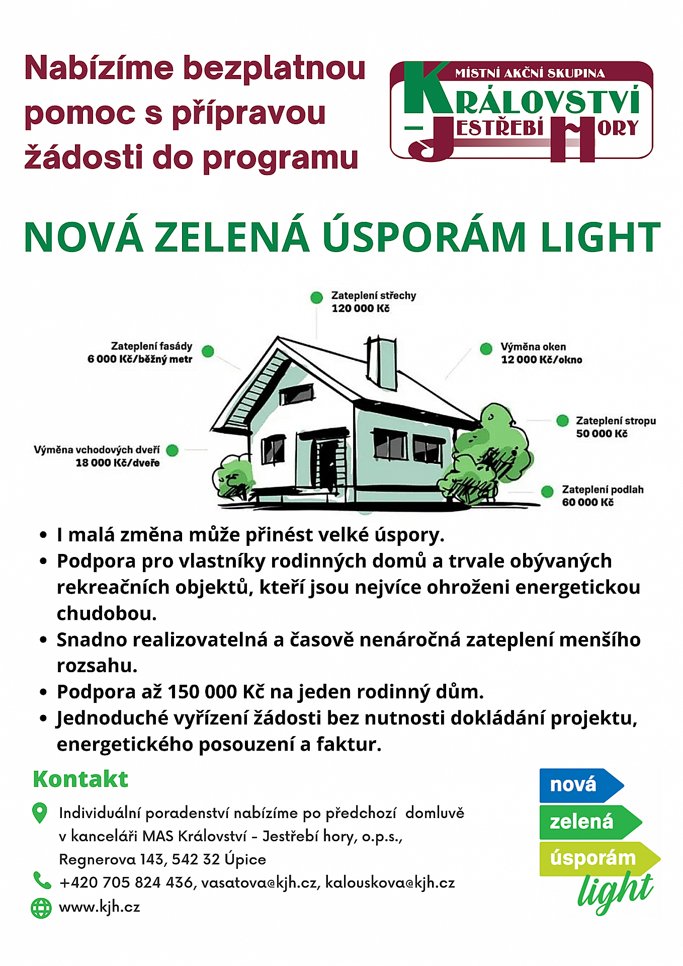 MAS pomáhá žadatelům o dotaci Nová zelená úsporám Light