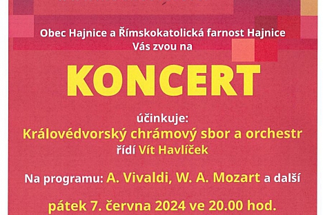 Hajnice - koncert v rámci Noci kostelů 2024