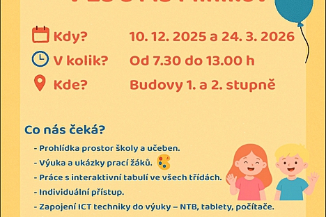 Den otevřených dveří ZŠ a MŠ Pilníkov 