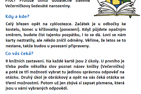 Pozvánka na Literární vycházku: Oslavte s námi 60 let Večerníčku!