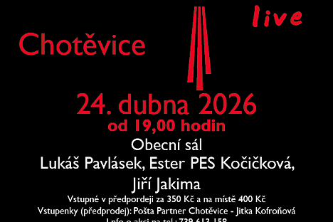 Na stojáka live míří do Chotěvic