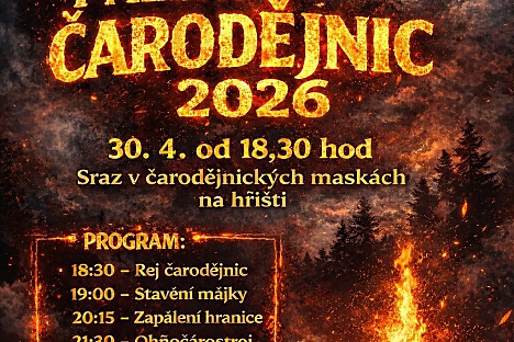 Obec Kohoutov pořádá tradiční Pálení čarodějnic