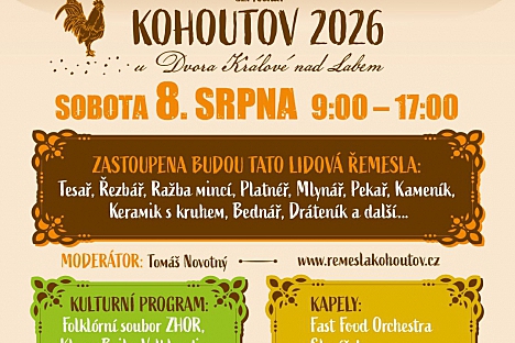 32. ročník akce Lidová řemesla Kohoutov 2026