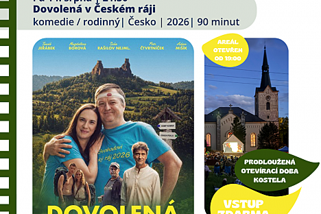 LETNÍ KINO ZA KOSTELEM V CHOTĚVICÍCH: Dovolená v Českém ráji