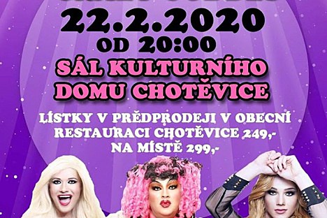 Mega travesti show v KD Chotěvice