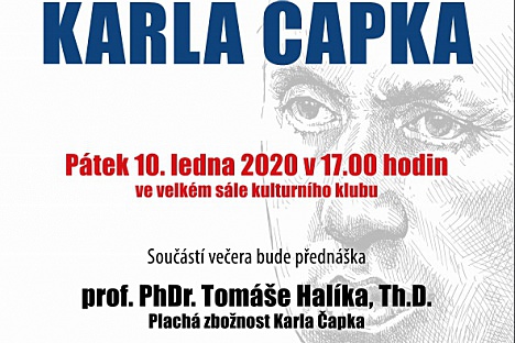 Slavnostní večer ke 130. výročí narození Karla Čapka